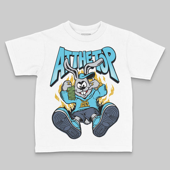Jordan 11 Retro Gamma Blue (2025) DopeSkill Toddler Kids T-shirt At The Top Graphic Streetwear - White
