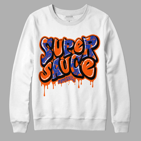 Dunk Low Futura Orange Blaze DopeSkill Sweatshirt Super Sauce Graphic Streetwear - White