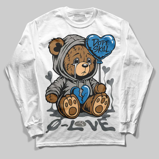 Jordan 9 Cool Grey DopeSkill Long Sleeve T-Shirt Broken Bear Graphic Streetwear - White