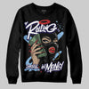 Jordan 6 University Blue DopeSkill Sweatshirt Rolling in Money Graphic Streetwear - Black