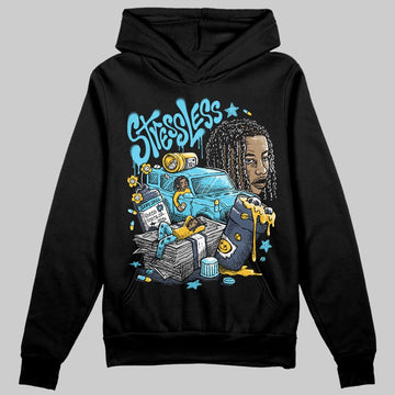 Jordan 11 Retro Gamma Blue (2025) DopeSkill Hoodie Sweatshirt Stressless Graphic Streetwear - Black