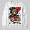 Jordan 4 “Fear” DopeSkill Sweatshirt Broken Bear Graphic Streetwear - White