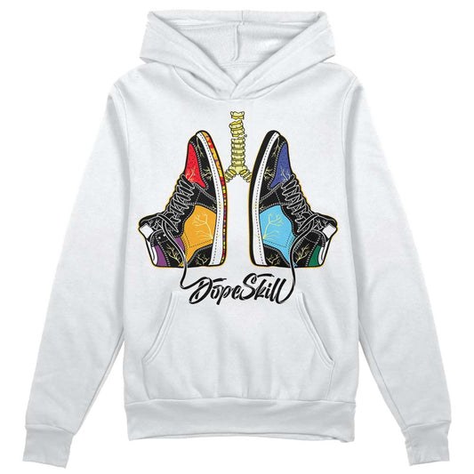 Jordan 1 Mid GS 'Six Championships DopeSkill Hoodie Sweatshirt Breathe Graphic Streetwear - White