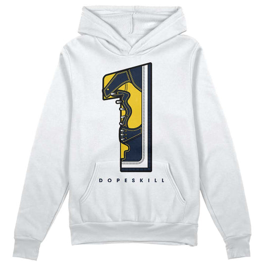 Dunk Low Vintage “Michigan” DopeSkill Hoodie Sweatshirt No.1 Graphic Streetwear - White