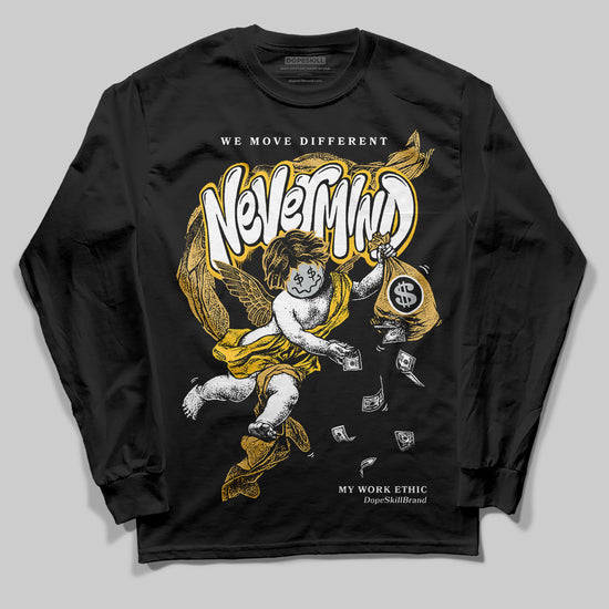 Jordan 12 "Phantom" DopeSkill Long Sleeve T-Shirt Nevermind Graphic Streetwear - Black