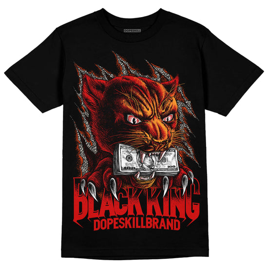 Jordan 3 Retro Fire Red DopeSkill T-Shirt Black King Graphic Streetwear - Black