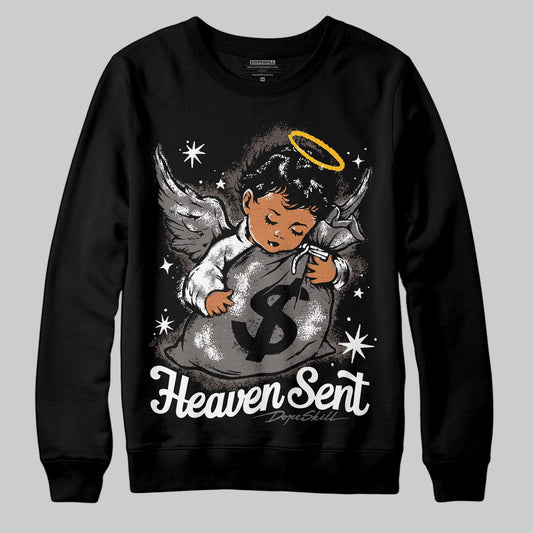 Jordan 4 Retro Cave Stone DopeSkill Sweatshirt Heaven Sent Graphic Streetwear - Black