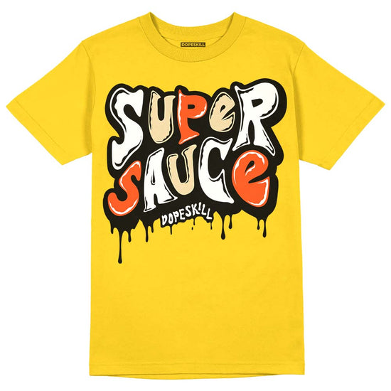 Jordan 4 Retro “Vivid Sulfur” DopeSkill Yellow T-shirt Super Sauce Graphic Streetwear 