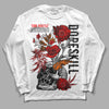 Jordan 1 Retro High OG "Satin Bred" DopeSkill Long Sleeve T-Shirt Side Hustle Graphic Streetwear - WHite