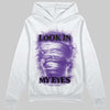 PURPLE Sneakers DopeSkill Hoodie Sweatshirt Look In My Eyes Graphic Streetwear - White