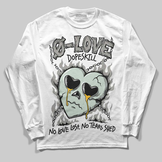 Jordan 1 Retro Low OG Year of the Snake (2025) DopeSkill Long Sleeve T-Shirt Crying Heart Graphic Streetwear - White