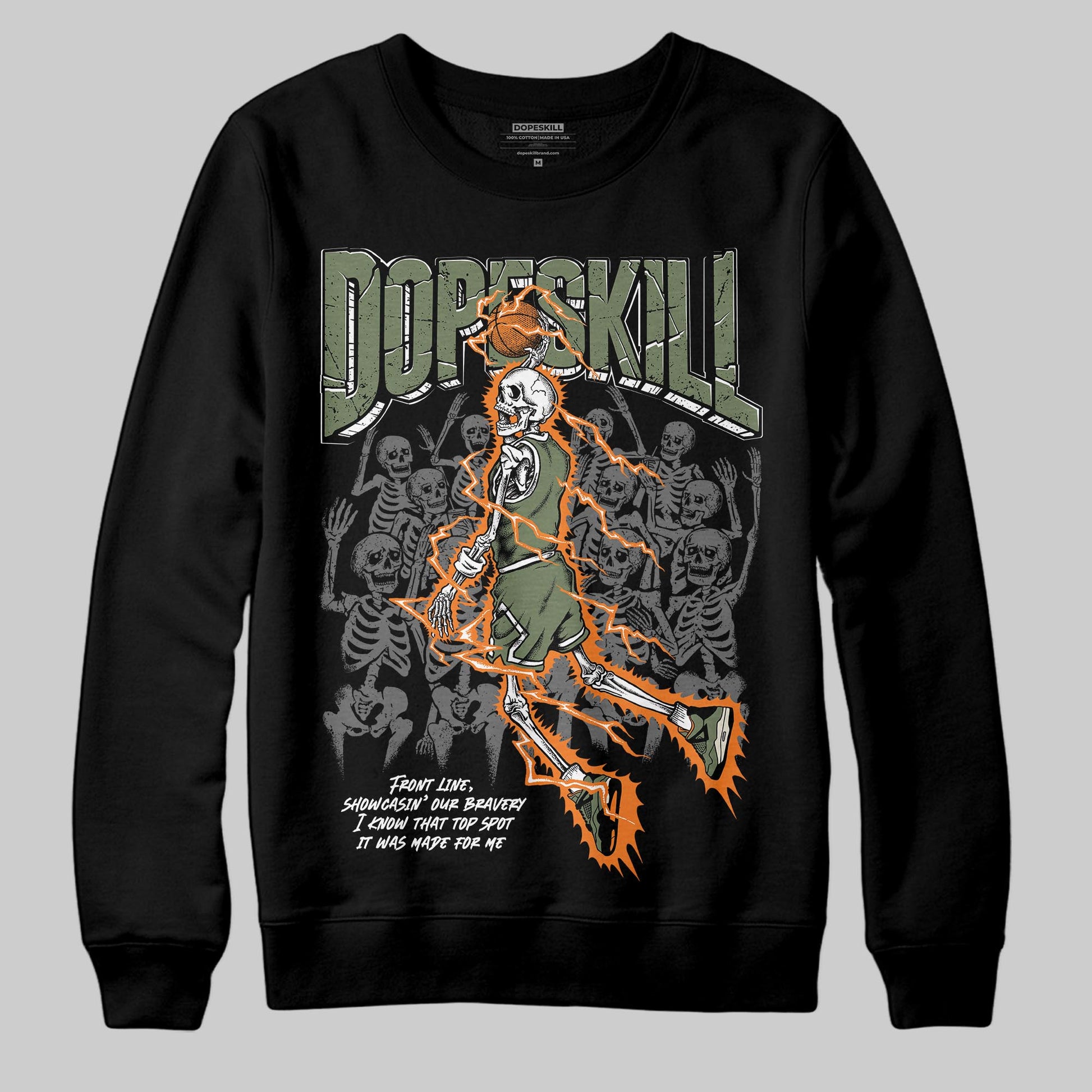 Jordan 4 Retro OG SP Undefeated (2025) DopeSkill Sweatshirt Thunder Dunk Graphic Streetwear - Black