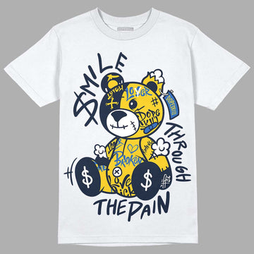 Dunk Low Vintage “Michigan” DopeSkill T-Shirt Smile Through The Pain Graphic Streetwear - White