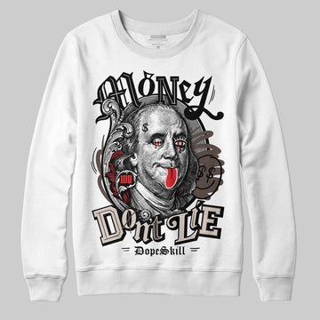 Adidas Samba OG White Black Clear Granite DopeSkill Sweatshirt Money Don't Lie Graphic Streetwear - White