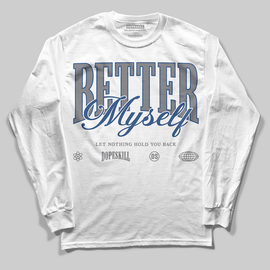 Jordan 9 Retro 'Flint Grey' 2026 DopeSkill Long Sleeve T-Shirt Better Myself Graphic Streetwear - White 