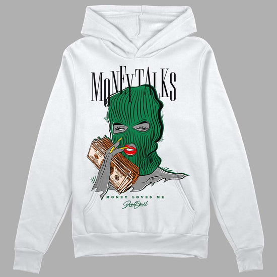 Green Sneakers DopeSkill Hoodie Sweatshirt Money Talks Graphic Streetwear - White 