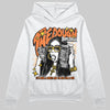 Orange, Black & White Sneakers DopeSkill Hoodie Sweatshirt The Dough Graphic Streetwear - WHite