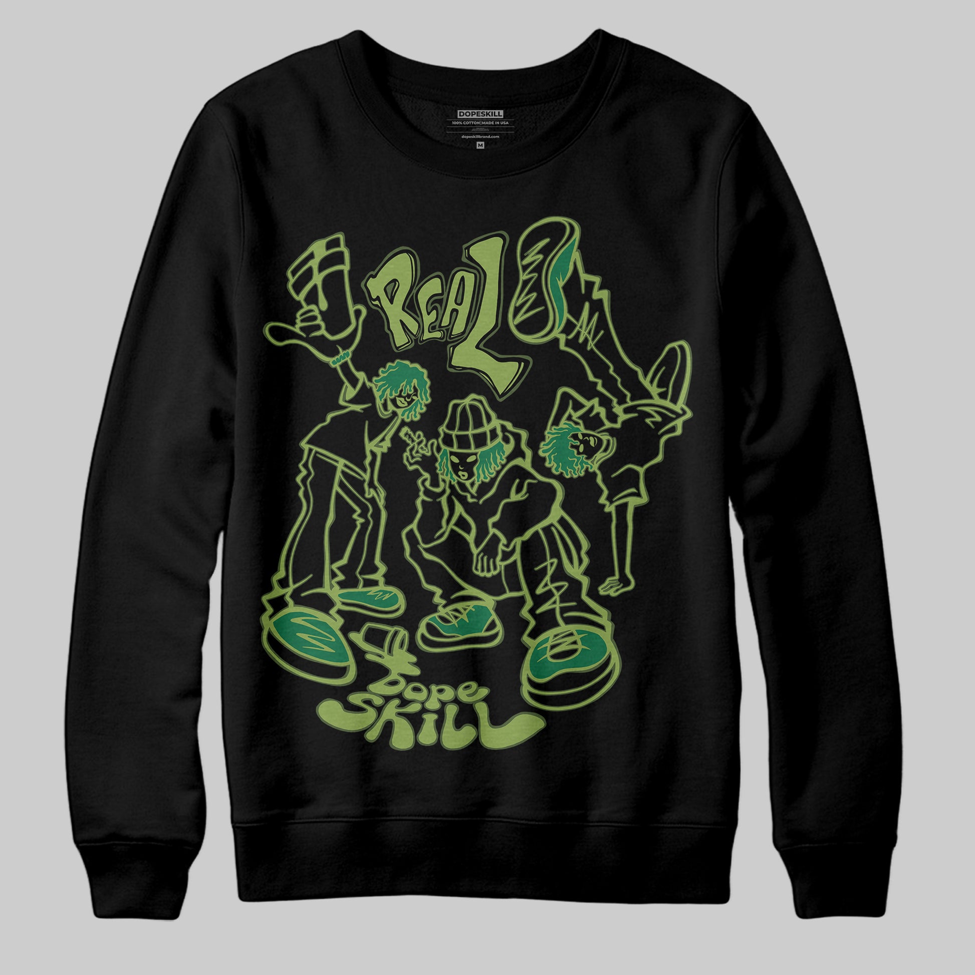 Foamposite Pro 'Pine Green' DopeSkill Sweatshirt Real Y2K Players Graphic Streetwear - black