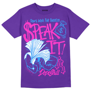 PURPLE Sneakers DopeSkill Purple T-Shirt Speak It Graphic Streetwear