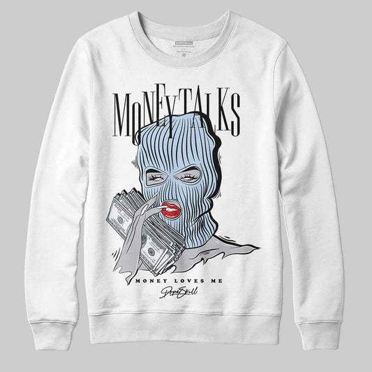 Jordan 5 Retro OG Black Metallic Reimagined DopeSkill Sweatshirt Money Talks Graphic Streetwear - White