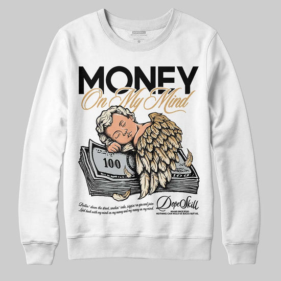 Jordan 5 Retro Reverse Metallic DopeSkill Sweatshirt MOMM Graphic Streetwear - White