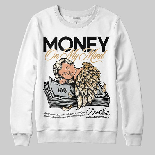 Jordan 5 Retro Reverse Metallic DopeSkill Sweatshirt MOMM Graphic Streetwear - White