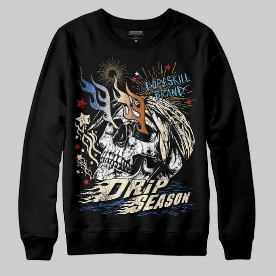 Jordan 17 Retro Low SP Infinite Archives DopeSkill Sweatshirt Drip Season Graphic Streetwear - Black