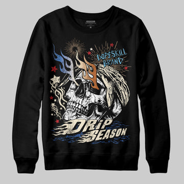 Jordan 17 Retro Low SP Infinite Archives DopeSkill Sweatshirt Drip Season Graphic Streetwear - Black