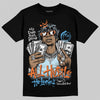 Jordan 1 Retro High Virgil Abloh Archive Alaska DopeSkill T-Shirt All Hustle No Luck Graphic Streetwear - black