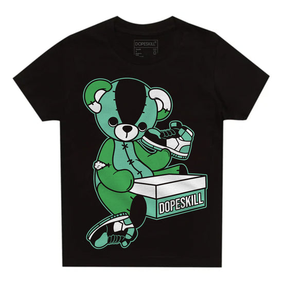 Jordan 1 High OG Green Glow DopeSkill Toddler Kids T-shirt Sneakerhead BEAR Graphic Streetwear - Black