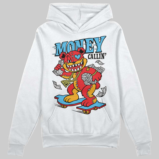 Red Sneakers DopeSkill Hoodie Sweatshirt Money Callin' Graphic Streetwear - White
