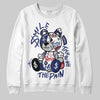 Jordan 1 High OG Rare Air "Deep Royal Blue" DopeSkill Sweatshirt Smile Through The Pain Graphic Streetwear - White