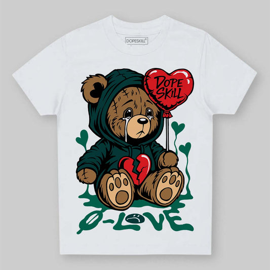 Jordan 4 Retro Oxidized Green DopeSkill Toddler Kids T-shirt Broken Bear Graphic Streetwear - White