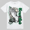 Jordan 3 WMNS “Lucky Green” DopeSkill T-Shirt Trust God Graphic Streetwear - White