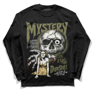 Jordan 4 Retro SE Craft Medium Olive DopeSkill Long Sleeve T-Shirt Mystery Ghostly Grasp Graphic Streetwear - Black