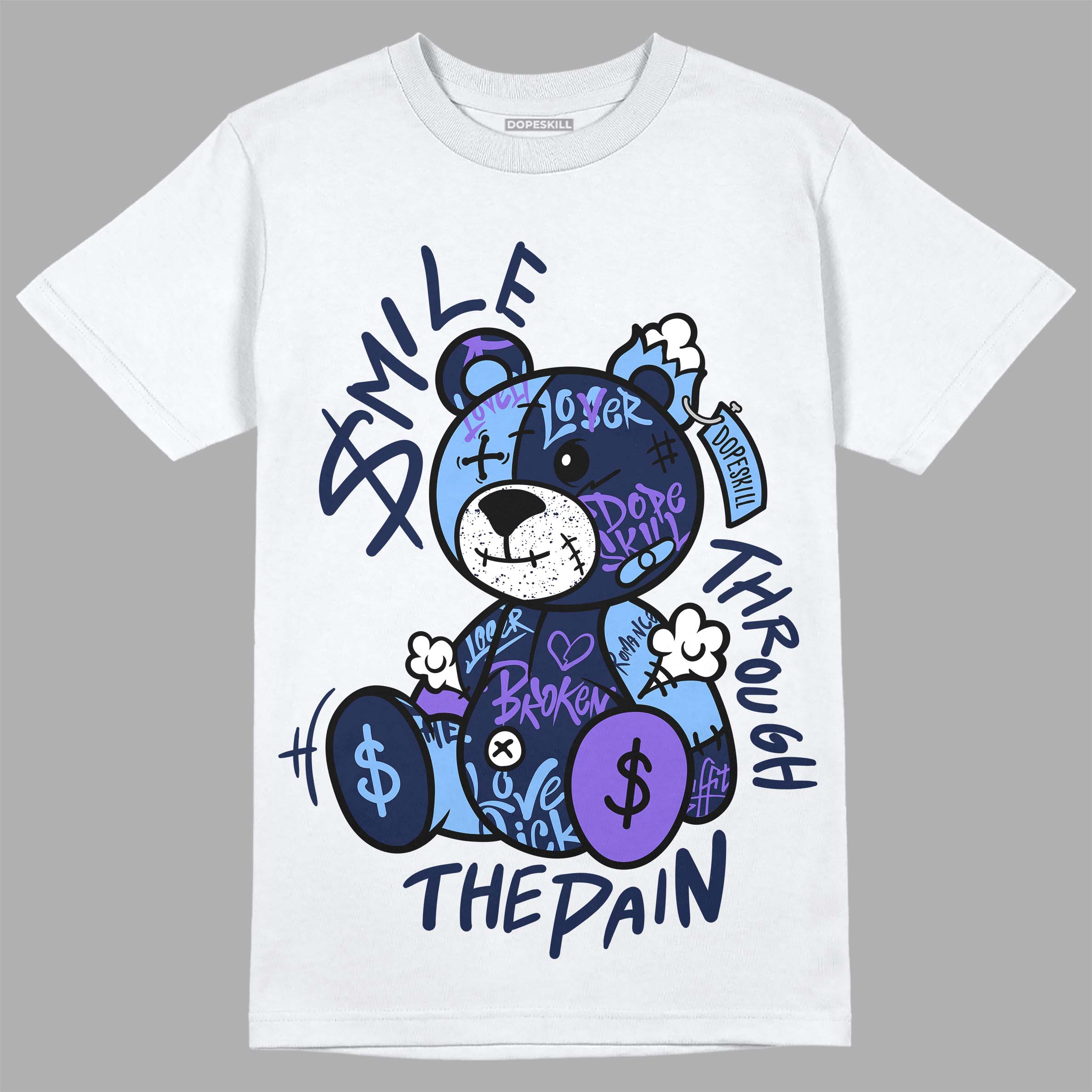 Georgetown 5s DopeSkill T-Shirt Smile Through The Pain Graphic – DOPESKILL®