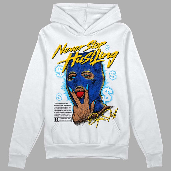 Jordan 14 “Laney” DopeSkill Hoodie Sweatshirt Never Stop Hustling Graphic Streetwear - White 