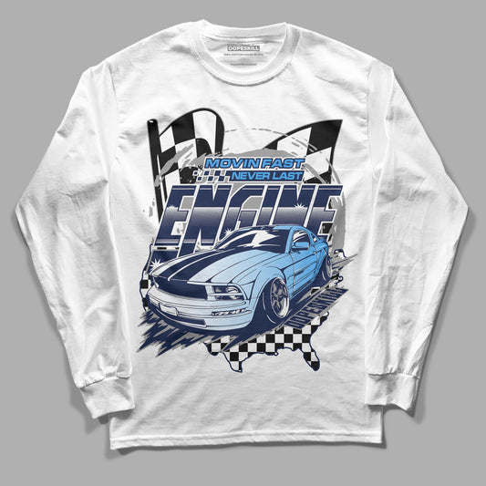 Jordan 3 "Midnight Navy" DopeSkill Long Sleeve T-Shirt ENGINE Tshirt Graphic Streetwear - White 