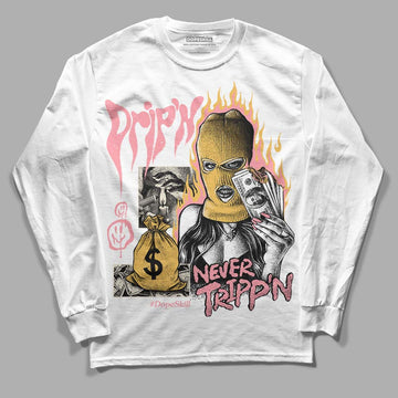 Jordan 3 GS “Red Stardust” DopeSkill Long Sleeve T-Shirt Drip'n Never Tripp'n Graphic Streetwear - White 