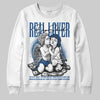 Jordan 1 Low OG “Storm Blue” DopeSkill Sweatshirt Real Lover Graphic Streetwear - White