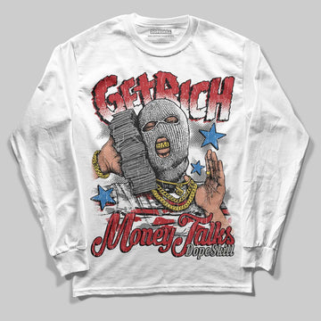 Jordan 8 Retro Bugs Bunny (2025) DopeSkill Long Sleeve T-Shirt Get Rich Graphic Streetwear - White