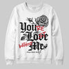 Jordan 4 “Black Cat” (2025) DopeSkill Sweatshirt You’re Lost Without Me Graphic Streetwear - White