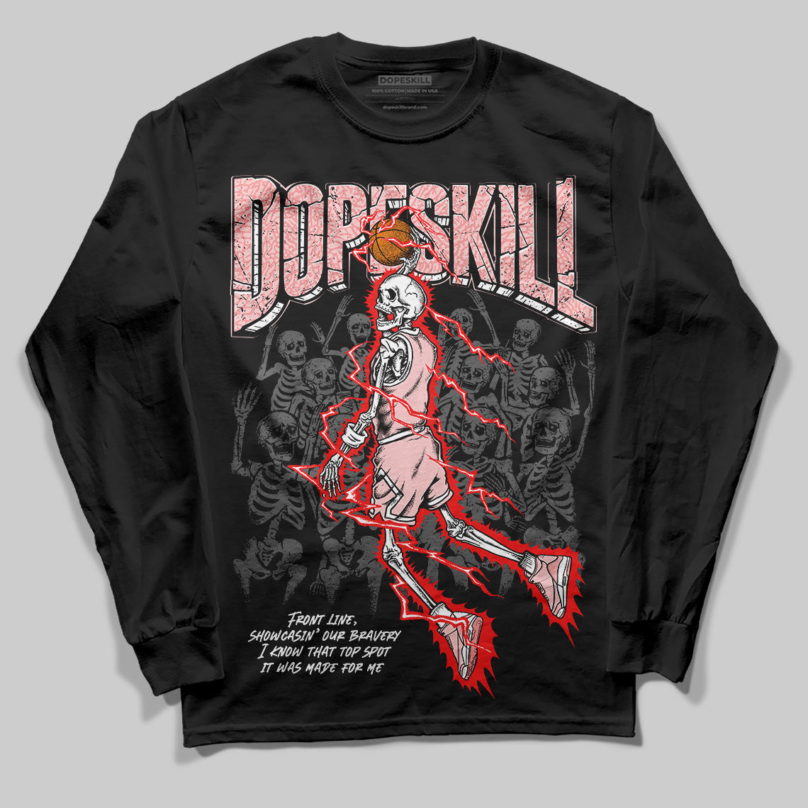 Jordan 3 Retro Valentine's Day Treat Yourself (2025) DopeSkill Long Sleeve T-Shirt Thunder Dunk Graphic Streetwear - Black