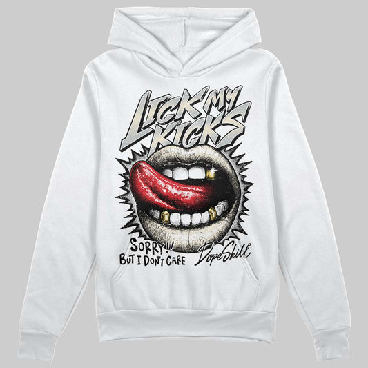 Jordan 5 Retro Reverse Metallic DopeSkill Hoodie Sweatshirt Lick My Kicks Graphic Streetwear - White