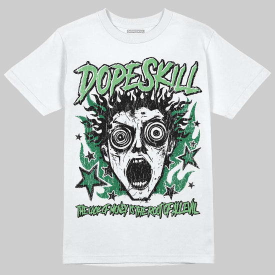 Green Sneakers DopeSkill T-Shirt Root of Evil Graphic Streetwear - White