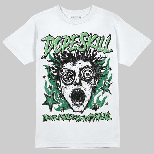 Green Sneakers DopeSkill T-Shirt Root of Evil Graphic Streetwear - White