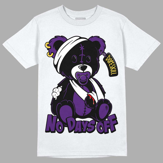 Jordan 12 “Field Purple” DopeSkill T-Shirt Hurt Bear Graphic Streetwear - White