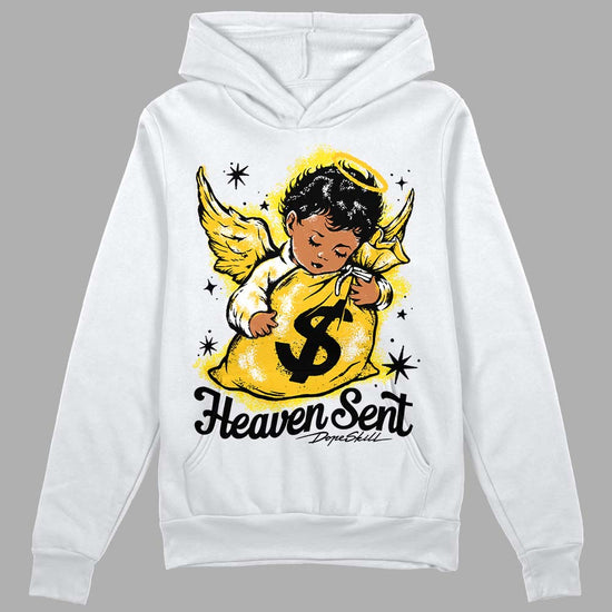 Jordan 4 Retro “Vivid Sulfur” DopeSkill Hoodie Sweatshirt Heaven Sent Graphic Streetwear - White 