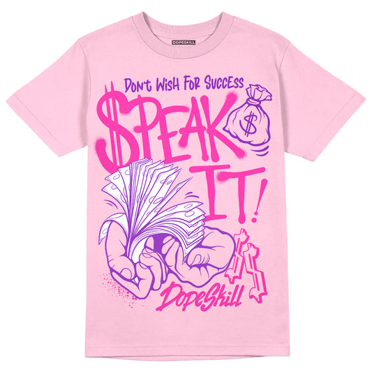 Pink Sneakers DopeSkill Pink T-Shirt Speak It Graphic Streetwear