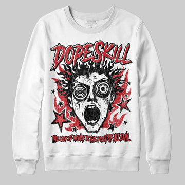 Jordan 4 “Flight Club” DopeSkill Sweatshirt Root of Evil Graphic Streetwear - White